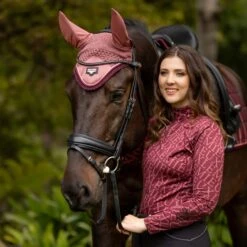 LeMieux Loire Fly Hood - Orchid -Horse Supplies Store 18240c